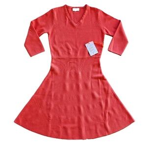 EGG New York Aubrey Sweater Girls Dress - Coral - Size 10Y NWT